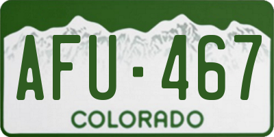 CO license plate AFU467