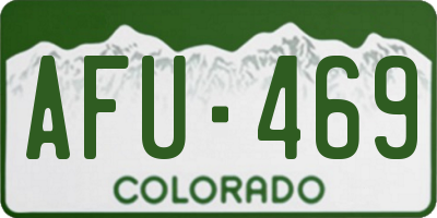 CO license plate AFU469