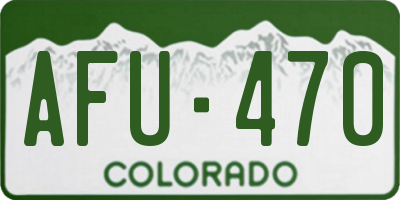 CO license plate AFU470