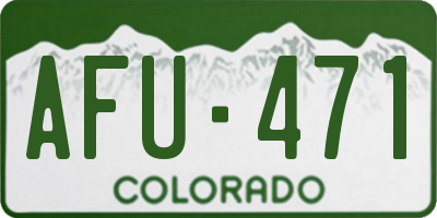 CO license plate AFU471