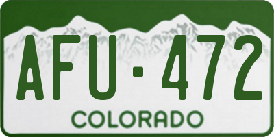 CO license plate AFU472