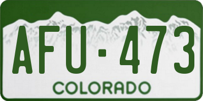 CO license plate AFU473