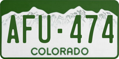 CO license plate AFU474