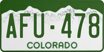 CO license plate AFU478