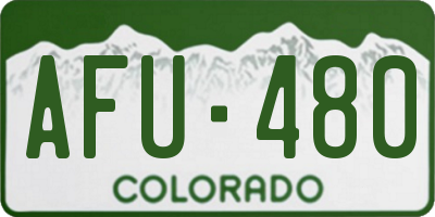 CO license plate AFU480