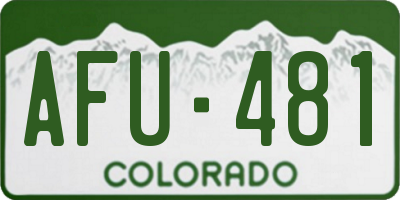CO license plate AFU481