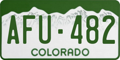 CO license plate AFU482