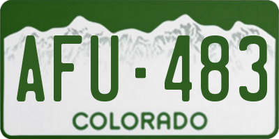 CO license plate AFU483