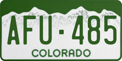 CO license plate AFU485