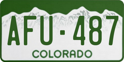 CO license plate AFU487
