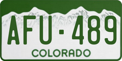 CO license plate AFU489
