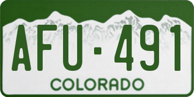 CO license plate AFU491