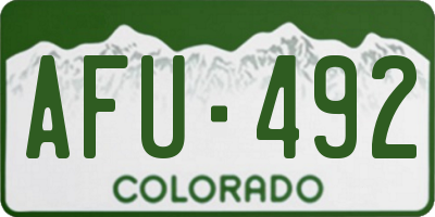 CO license plate AFU492