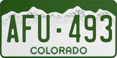 CO license plate AFU493
