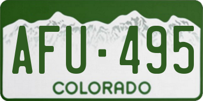 CO license plate AFU495