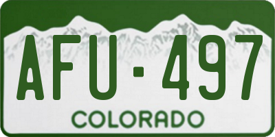 CO license plate AFU497