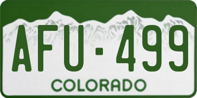 CO license plate AFU499