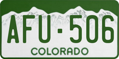 CO license plate AFU506
