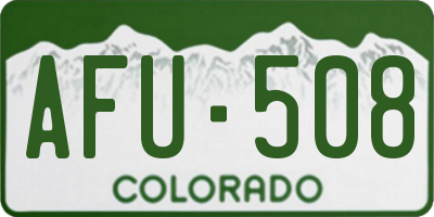 CO license plate AFU508