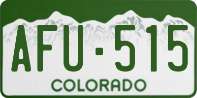 CO license plate AFU515