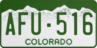 CO license plate AFU516
