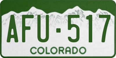 CO license plate AFU517