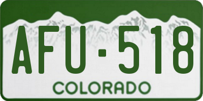 CO license plate AFU518