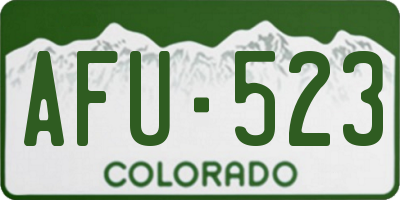 CO license plate AFU523