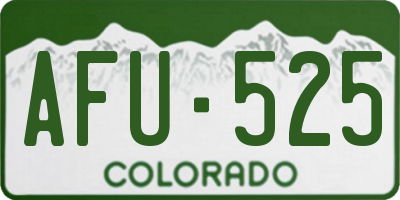 CO license plate AFU525