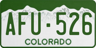 CO license plate AFU526