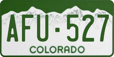 CO license plate AFU527
