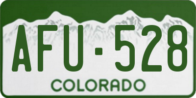CO license plate AFU528