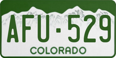 CO license plate AFU529