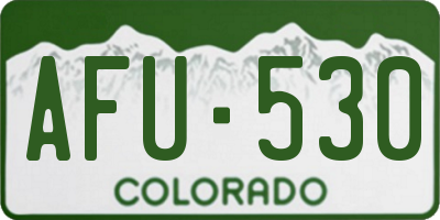 CO license plate AFU530