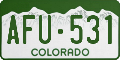 CO license plate AFU531