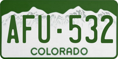 CO license plate AFU532