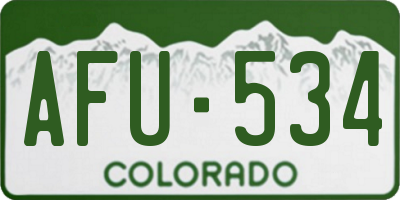 CO license plate AFU534