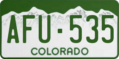 CO license plate AFU535