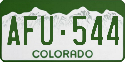 CO license plate AFU544