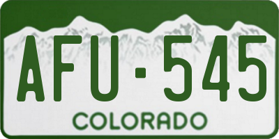 CO license plate AFU545