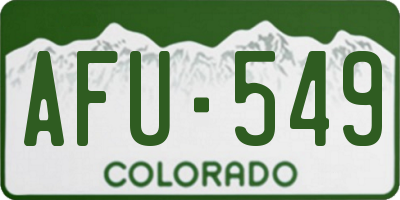 CO license plate AFU549