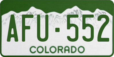 CO license plate AFU552