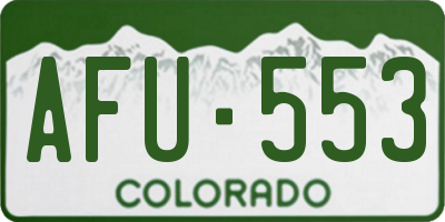 CO license plate AFU553