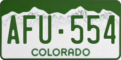 CO license plate AFU554