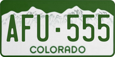 CO license plate AFU555