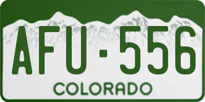 CO license plate AFU556