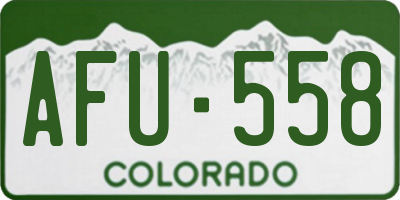 CO license plate AFU558