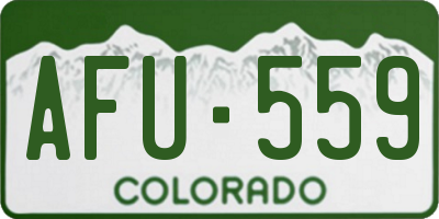 CO license plate AFU559