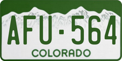 CO license plate AFU564
