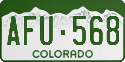 CO license plate AFU568